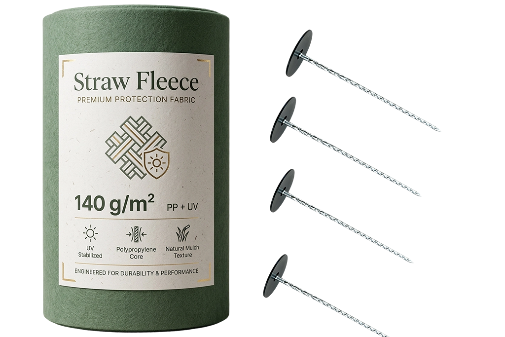 Straw bale cover fleece