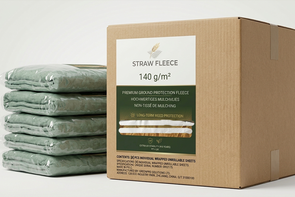 Straw bale cover fleece