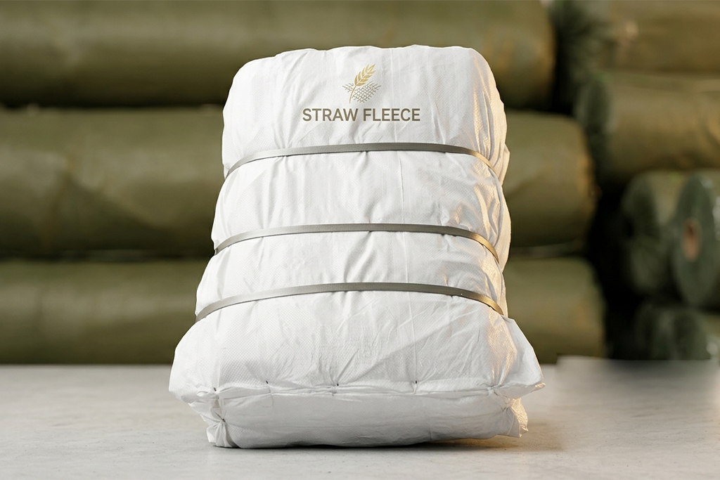 Straw bale cover fleece